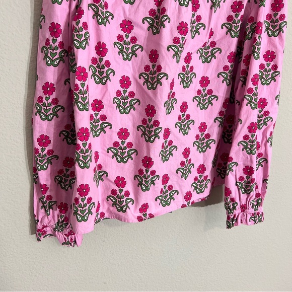 New Boden Arabella Cotton button down blouse vibrant floral lace detail pink 8 - Picture 15 of 16